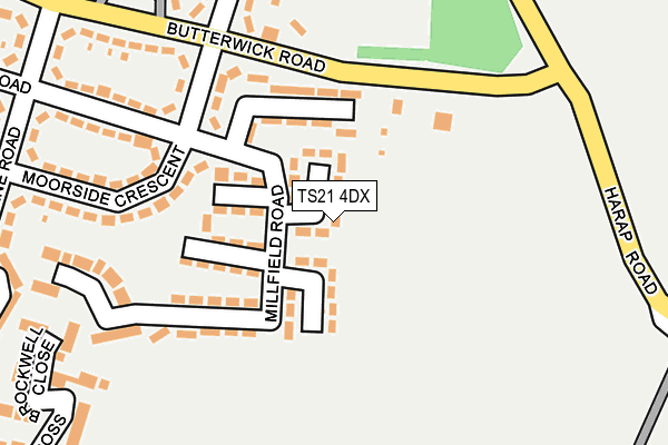TS21 4DX map - OS OpenMap – Local (Ordnance Survey)
