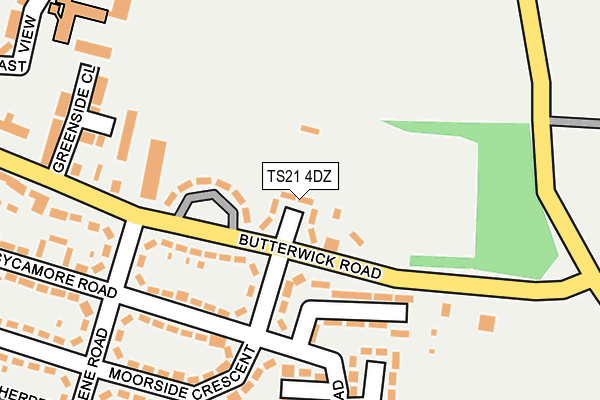 TS21 4DZ map - OS OpenMap – Local (Ordnance Survey)
