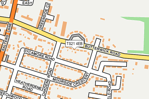 TS21 4EB map - OS OpenMap – Local (Ordnance Survey)