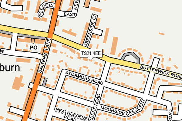 TS21 4EE map - OS OpenMap – Local (Ordnance Survey)