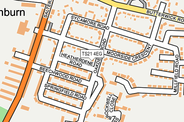 TS21 4EG map - OS OpenMap – Local (Ordnance Survey)