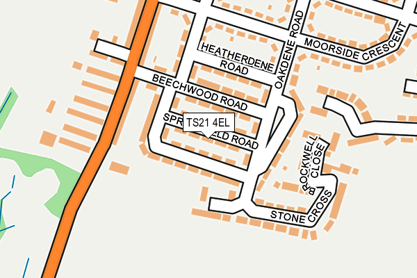 TS21 4EL map - OS OpenMap – Local (Ordnance Survey)