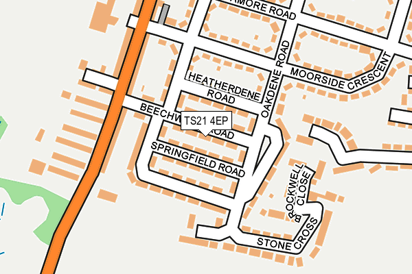 TS21 4EP map - OS OpenMap – Local (Ordnance Survey)