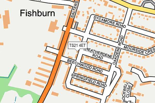 TS21 4ET map - OS OpenMap – Local (Ordnance Survey)