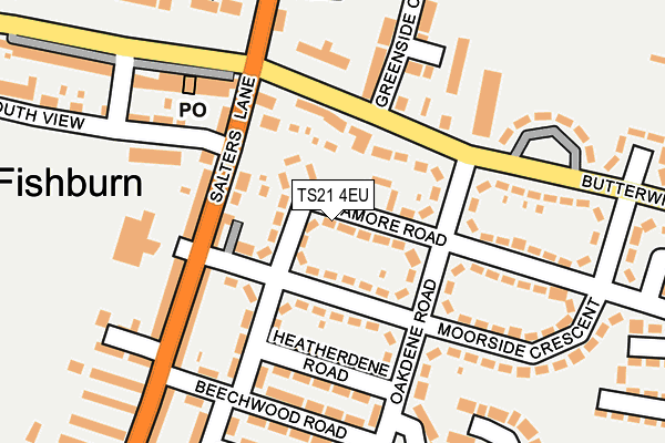 TS21 4EU map - OS OpenMap – Local (Ordnance Survey)