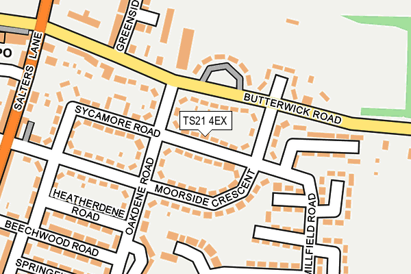 TS21 4EX map - OS OpenMap – Local (Ordnance Survey)