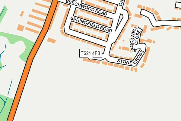 TS21 4FB map - OS OpenMap – Local (Ordnance Survey)