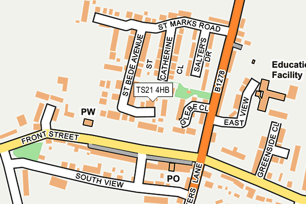 TS21 4HB map - OS OpenMap – Local (Ordnance Survey)