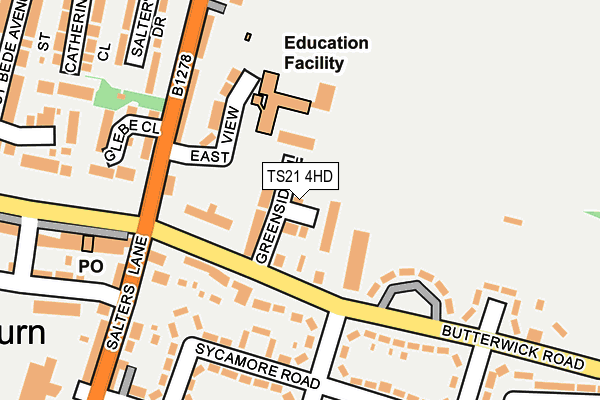 TS21 4HD map - OS OpenMap – Local (Ordnance Survey)