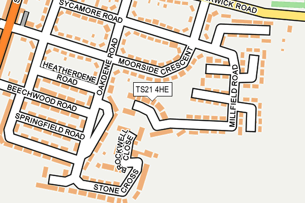 TS21 4HE map - OS OpenMap – Local (Ordnance Survey)