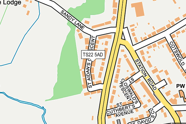 TS22 5AD map - OS OpenMap – Local (Ordnance Survey)