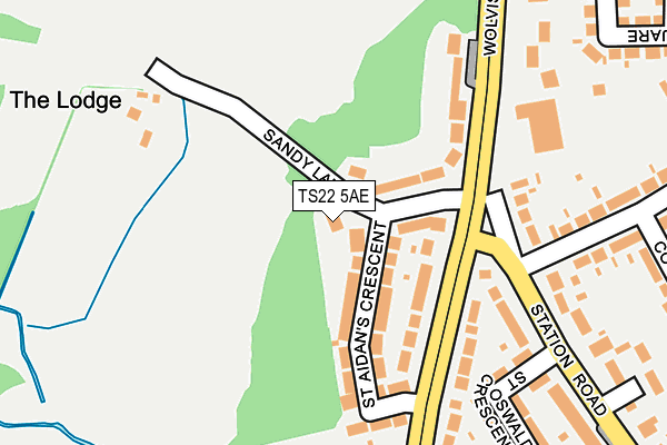 TS22 5AE map - OS OpenMap – Local (Ordnance Survey)