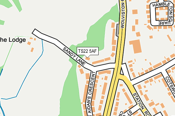 TS22 5AF map - OS OpenMap – Local (Ordnance Survey)