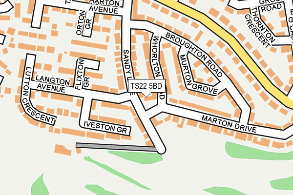 TS22 5BD map - OS OpenMap – Local (Ordnance Survey)