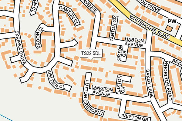 TS22 5DL map - OS OpenMap – Local (Ordnance Survey)