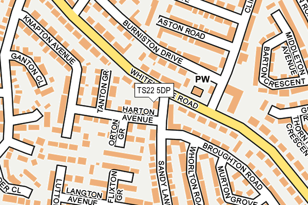 TS22 5DP map - OS OpenMap – Local (Ordnance Survey)