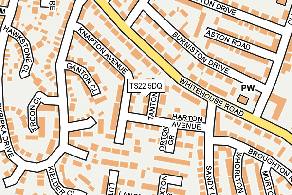 TS22 5DQ map - OS OpenMap – Local (Ordnance Survey)