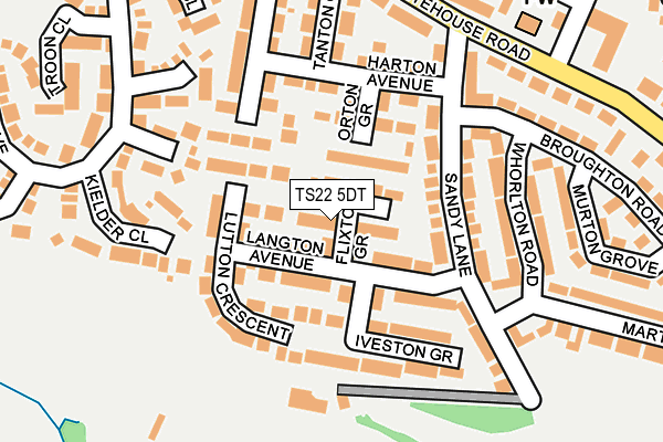 TS22 5DT map - OS OpenMap – Local (Ordnance Survey)