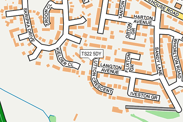 TS22 5DY map - OS OpenMap – Local (Ordnance Survey)