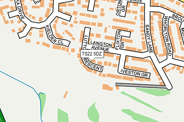 TS22 5DZ map - OS OpenMap – Local (Ordnance Survey)