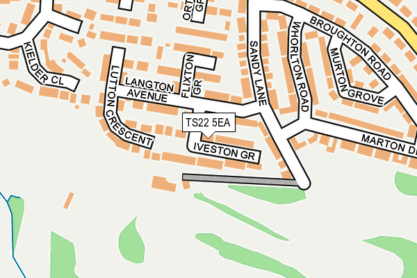 TS22 5EA map - OS OpenMap – Local (Ordnance Survey)
