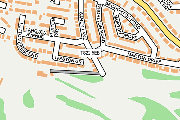 TS22 5EB map - OS OpenMap – Local (Ordnance Survey)
