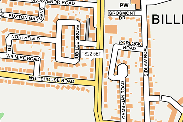 TS22 5ET map - OS OpenMap – Local (Ordnance Survey)