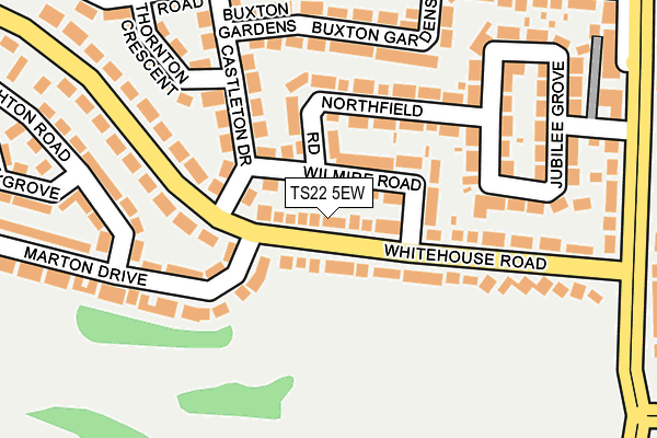 TS22 5EW map - OS OpenMap – Local (Ordnance Survey)