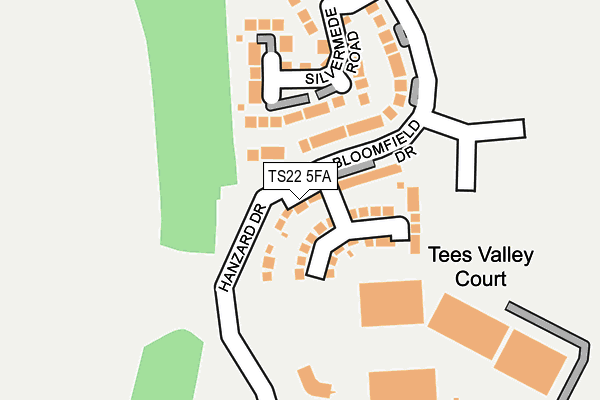 TS22 5FA map - OS OpenMap – Local (Ordnance Survey)