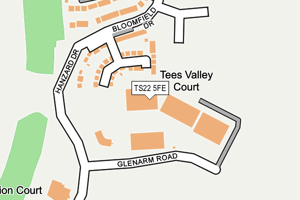 TS22 5FE map - OS OpenMap – Local (Ordnance Survey)