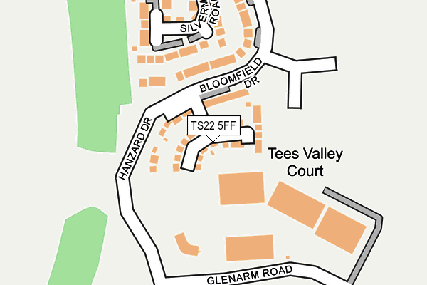 TS22 5FF map - OS OpenMap – Local (Ordnance Survey)