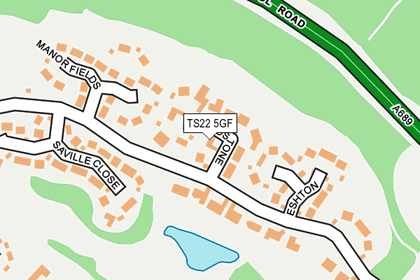 TS22 5GF map - OS OpenMap – Local (Ordnance Survey)