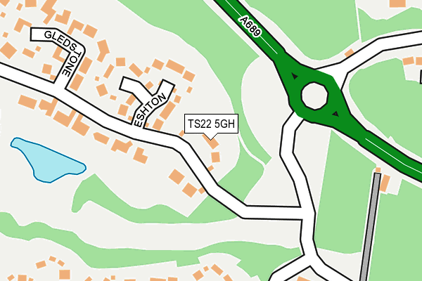 TS22 5GH map - OS OpenMap – Local (Ordnance Survey)