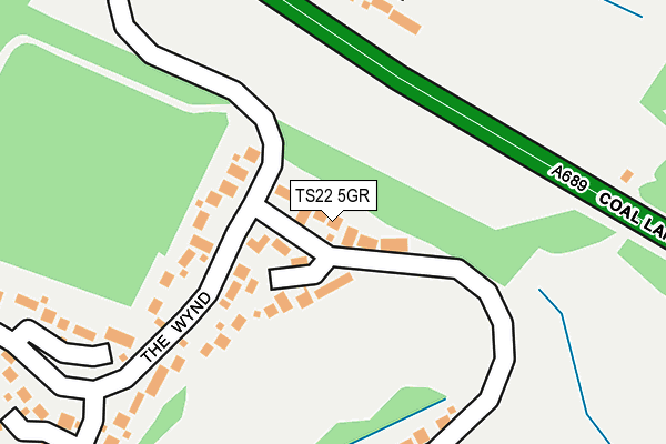 TS22 5GR map - OS OpenMap – Local (Ordnance Survey)