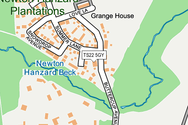 TS22 5GY map - OS OpenMap – Local (Ordnance Survey)