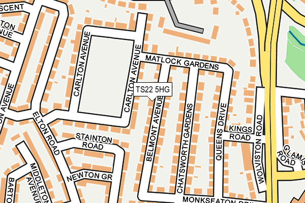 TS22 5HG map - OS OpenMap – Local (Ordnance Survey)