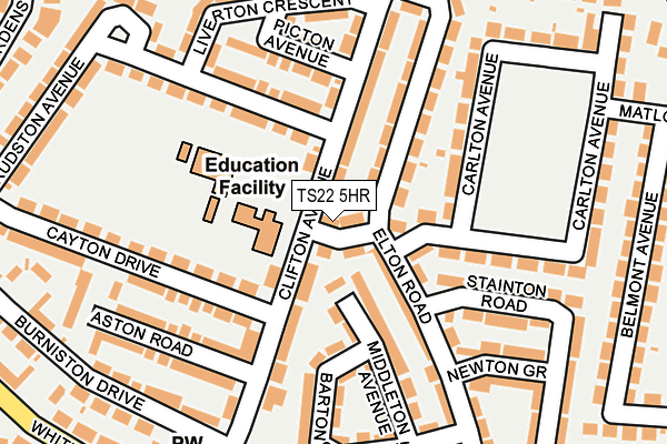 TS22 5HR map - OS OpenMap – Local (Ordnance Survey)