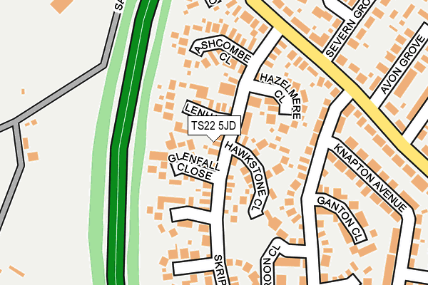 TS22 5JD map - OS OpenMap – Local (Ordnance Survey)