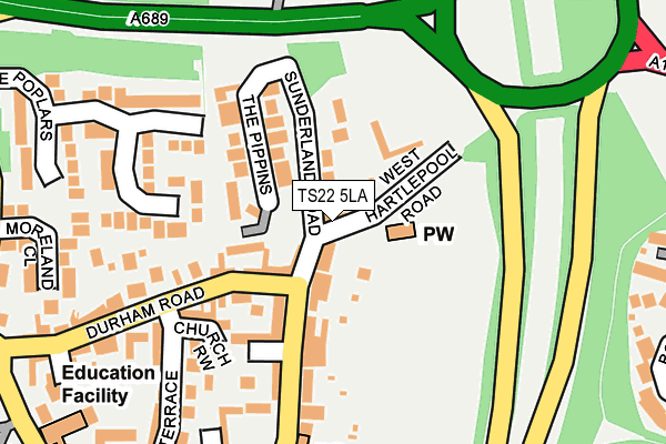 TS22 5LA map - OS OpenMap – Local (Ordnance Survey)