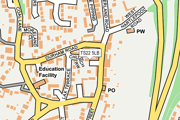 TS22 5LB map - OS OpenMap – Local (Ordnance Survey)