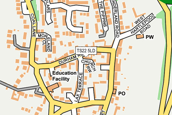 TS22 5LD map - OS OpenMap – Local (Ordnance Survey)