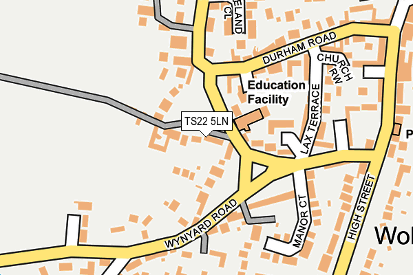 TS22 5LN map - OS OpenMap – Local (Ordnance Survey)