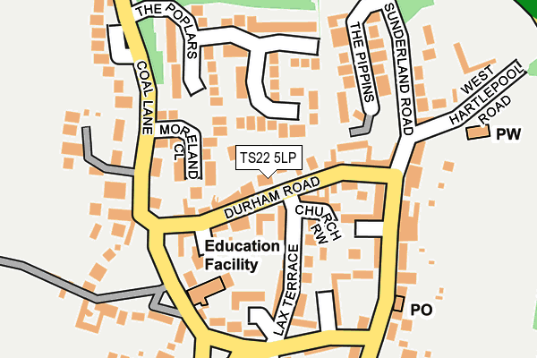 TS22 5LP map - OS OpenMap – Local (Ordnance Survey)