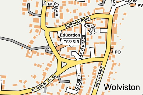 TS22 5LR map - OS OpenMap – Local (Ordnance Survey)