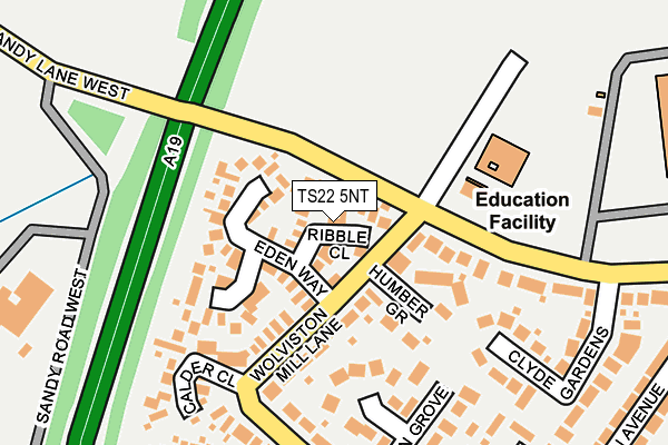 TS22 5NT map - OS OpenMap – Local (Ordnance Survey)