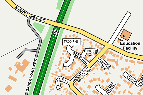 TS22 5NU map - OS OpenMap – Local (Ordnance Survey)