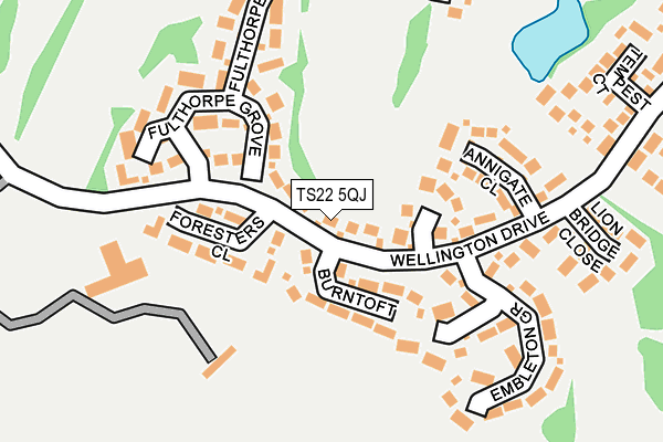 TS22 5QJ map - OS OpenMap – Local (Ordnance Survey)