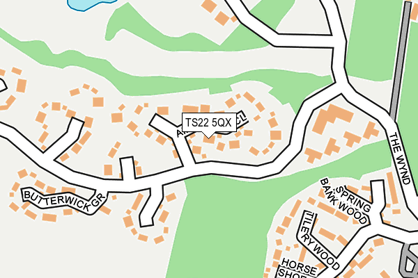 TS22 5QX map - OS OpenMap – Local (Ordnance Survey)