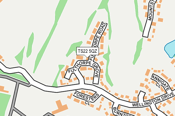 TS22 5QZ map - OS OpenMap – Local (Ordnance Survey)