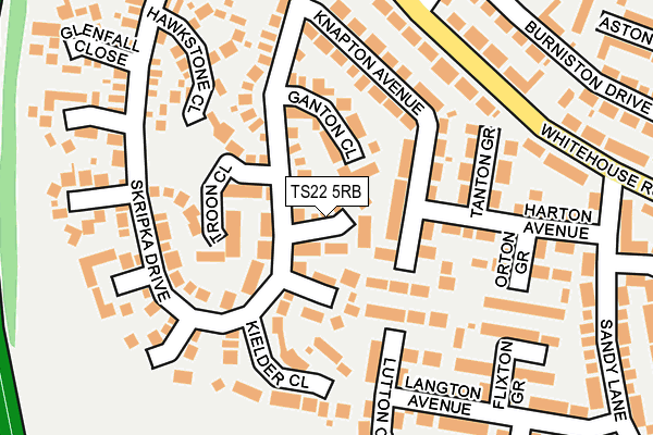 TS22 5RB map - OS OpenMap – Local (Ordnance Survey)